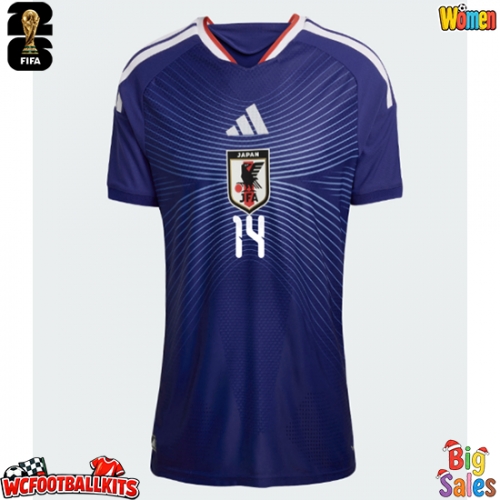 Japan Junya Ito #14 Replica Home Stadium Shirt for Women World Cup 2026 Short Sleeve
